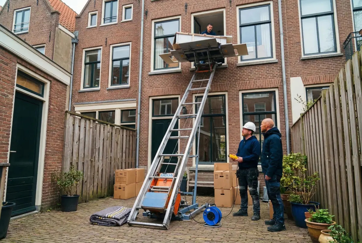Gedalift bij een verhuizing in Vlaardingen