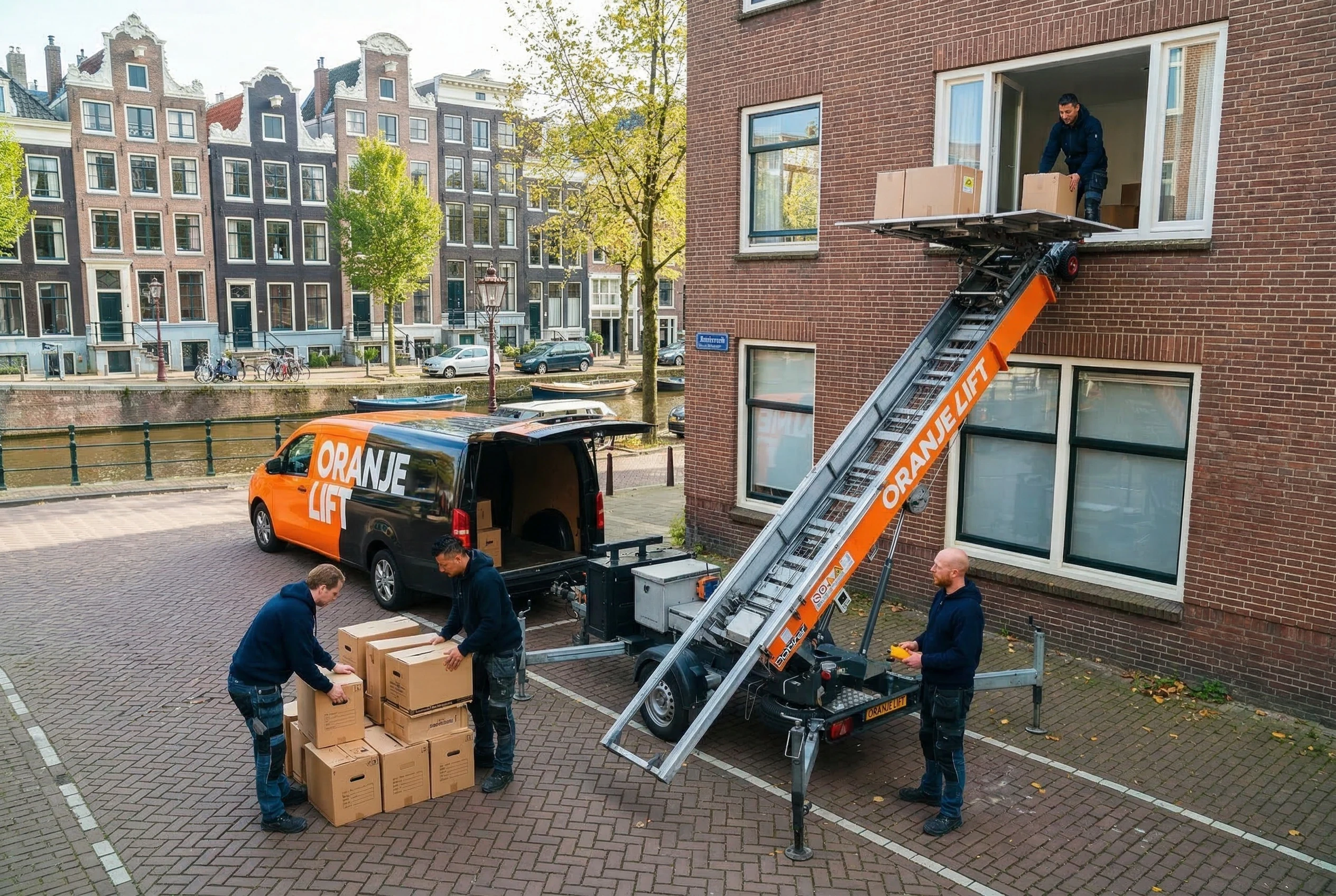 Verhuislift bij appartement Vlaardingen